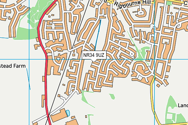 NR34 9UZ map - OS VectorMap District (Ordnance Survey)