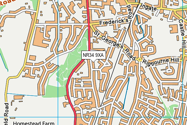 NR34 9XA map - OS VectorMap District (Ordnance Survey)