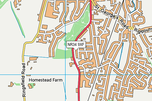 NR34 9XF map - OS VectorMap District (Ordnance Survey)