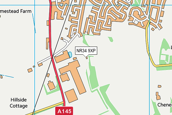 NR34 9XP map - OS VectorMap District (Ordnance Survey)