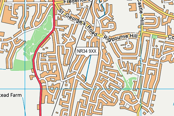 NR34 9XX map - OS VectorMap District (Ordnance Survey)