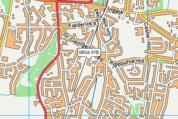 NR34 9YB map - OS VectorMap District (Ordnance Survey)