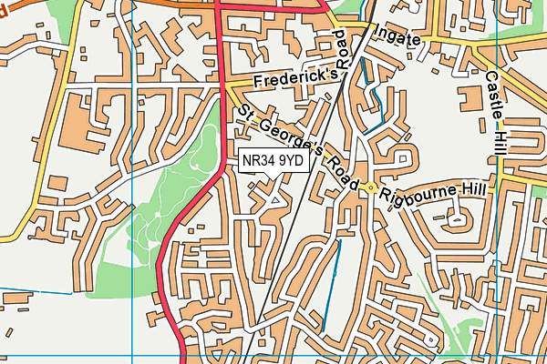 NR34 9YD map - OS VectorMap District (Ordnance Survey)