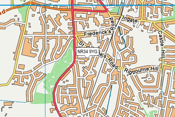 NR34 9YG map - OS VectorMap District (Ordnance Survey)