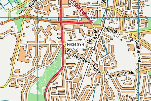 NR34 9YH map - OS VectorMap District (Ordnance Survey)