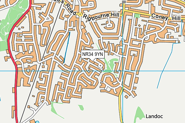 NR34 9YN map - OS VectorMap District (Ordnance Survey)