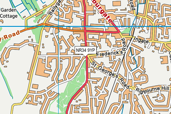 NR34 9YP map - OS VectorMap District (Ordnance Survey)