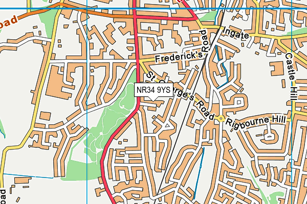 NR34 9YS map - OS VectorMap District (Ordnance Survey)
