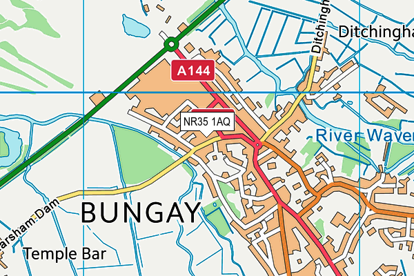 Map of THE FRONT ROOM (BUNGAY) LIMITED at district scale