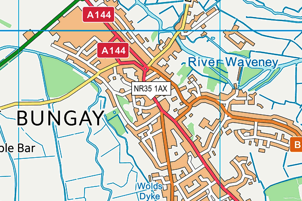 Map of BUNGAY SHOPPER LTD at district scale