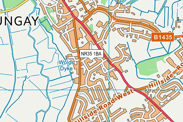 NR35 1BA map - OS VectorMap District (Ordnance Survey)