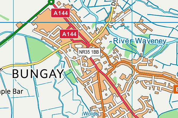 NR35 1BB map - OS VectorMap District (Ordnance Survey)