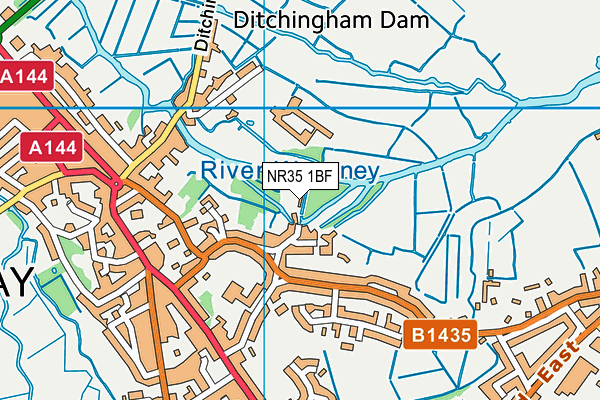 NR35 1BF map - OS VectorMap District (Ordnance Survey)