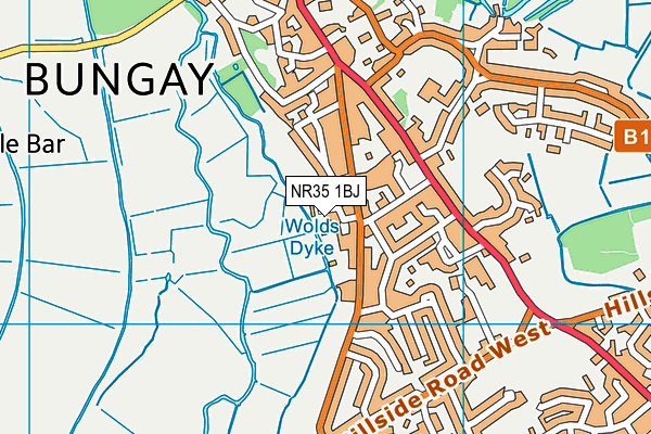 NR35 1BJ map - OS VectorMap District (Ordnance Survey)