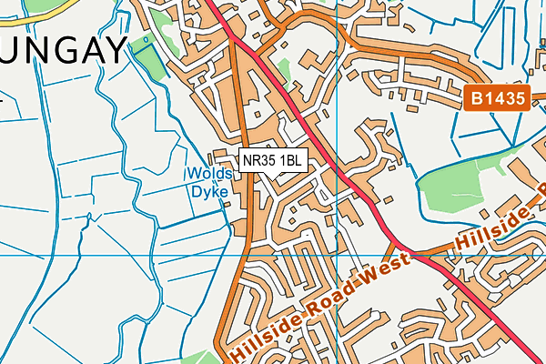 NR35 1BL map - OS VectorMap District (Ordnance Survey)