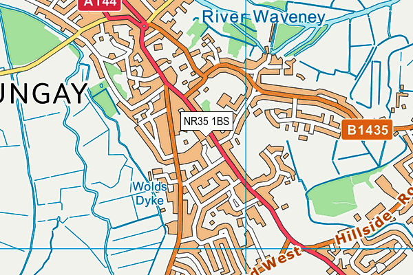 NR35 1BS map - OS VectorMap District (Ordnance Survey)