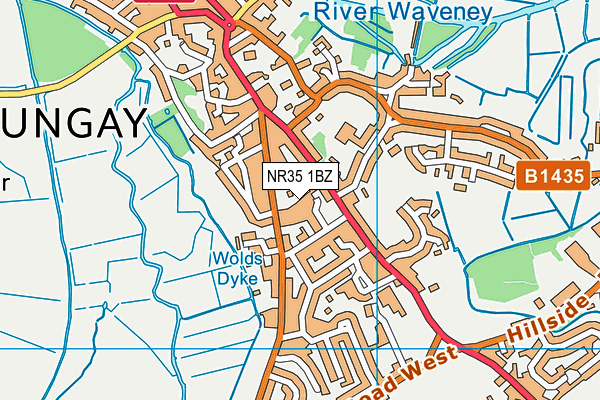 NR35 1BZ map - OS VectorMap District (Ordnance Survey)