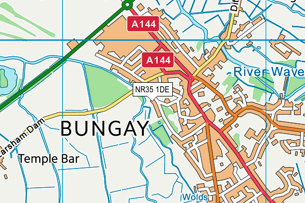 NR35 1DE map - OS VectorMap District (Ordnance Survey)