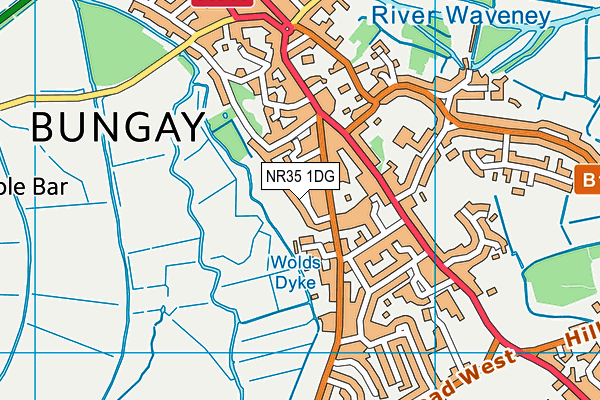NR35 1DG map - OS VectorMap District (Ordnance Survey)