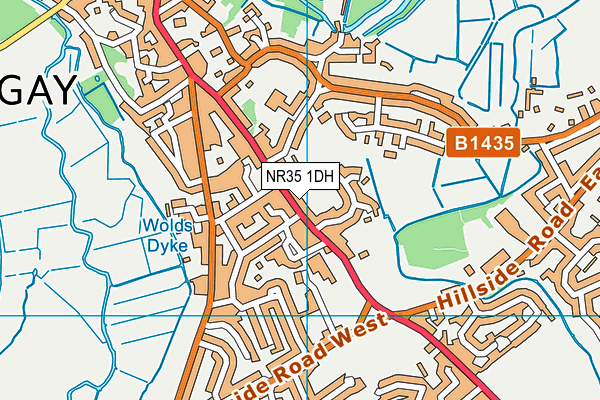 NR35 1DH map - OS VectorMap District (Ordnance Survey)