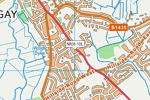 NR35 1DL map - OS VectorMap District (Ordnance Survey)