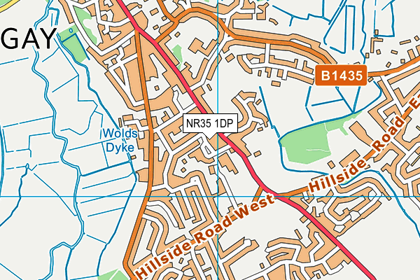 NR35 1DP map - OS VectorMap District (Ordnance Survey)