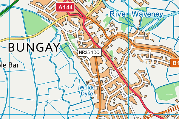 Bodywise (Closed) map (NR35 1DQ) - OS VectorMap District (Ordnance Survey)