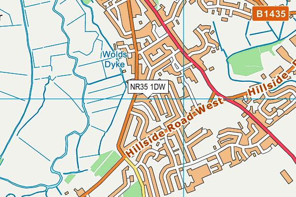 NR35 1DW map - OS VectorMap District (Ordnance Survey)