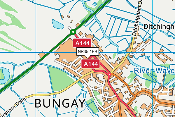 NR35 1EB map - OS VectorMap District (Ordnance Survey)