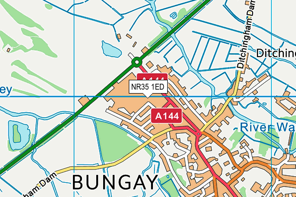 NR35 1ED map - OS VectorMap District (Ordnance Survey)