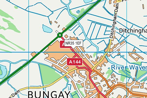 NR35 1EF map - OS VectorMap District (Ordnance Survey)