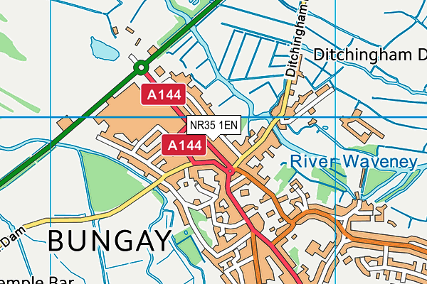 NR35 1EN map - OS VectorMap District (Ordnance Survey)