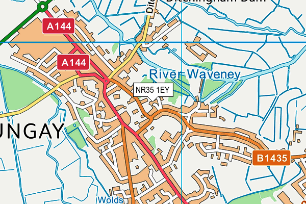 NR35 1EY map - OS VectorMap District (Ordnance Survey)