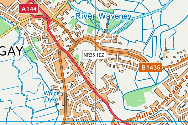 NR35 1EZ map - OS VectorMap District (Ordnance Survey)
