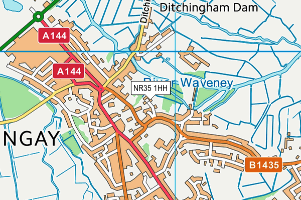 NR35 1HH map - OS VectorMap District (Ordnance Survey)