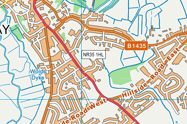 NR35 1HL map - OS VectorMap District (Ordnance Survey)