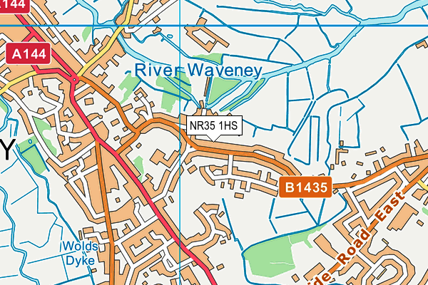 NR35 1HS map - OS VectorMap District (Ordnance Survey)