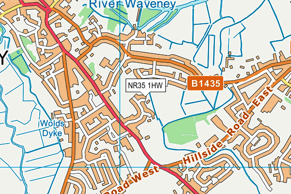 NR35 1HW map - OS VectorMap District (Ordnance Survey)