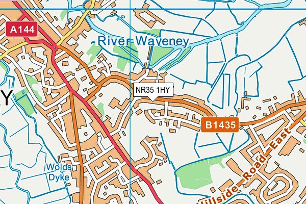 NR35 1HY map - OS VectorMap District (Ordnance Survey)