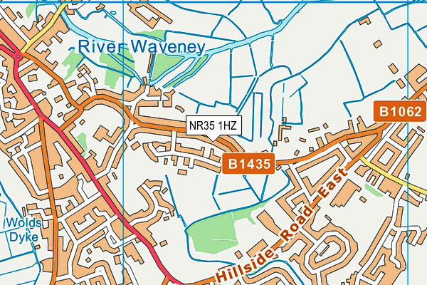 NR35 1HZ map - OS VectorMap District (Ordnance Survey)