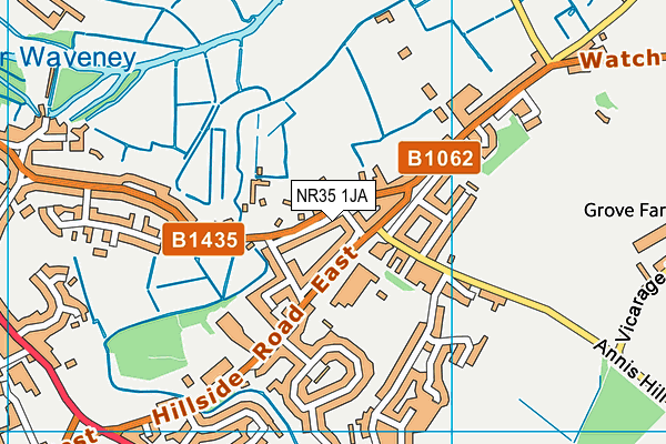 NR35 1JA map - OS VectorMap District (Ordnance Survey)