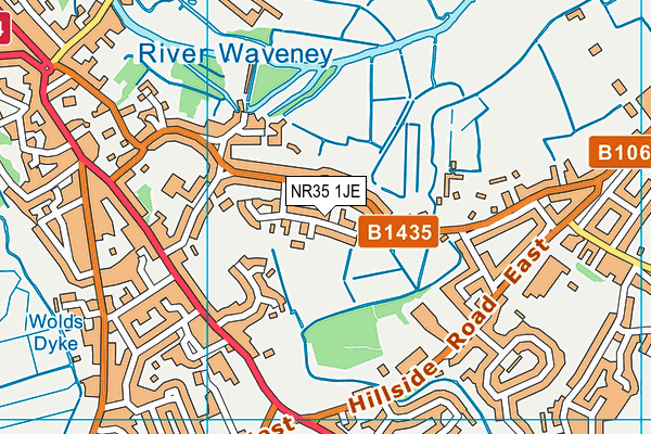 NR35 1JE map - OS VectorMap District (Ordnance Survey)