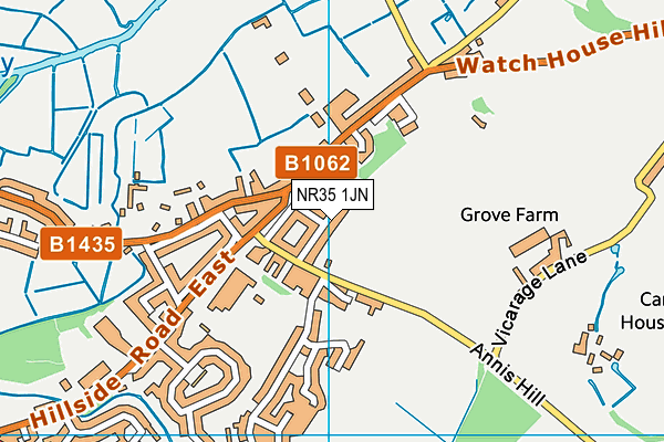 NR35 1JN map - OS VectorMap District (Ordnance Survey)