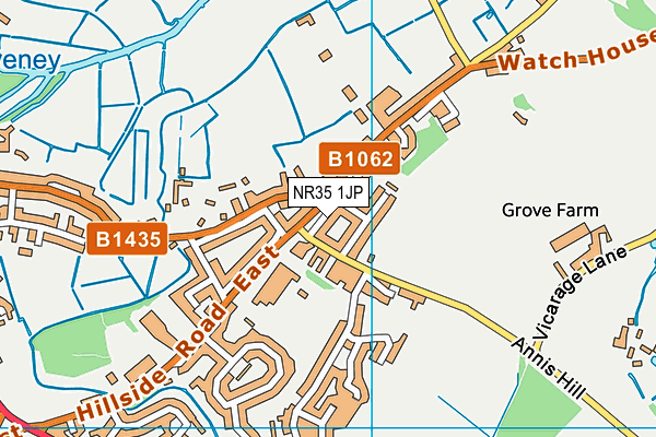 NR35 1JP map - OS VectorMap District (Ordnance Survey)