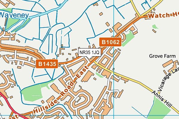 NR35 1JQ map - OS VectorMap District (Ordnance Survey)