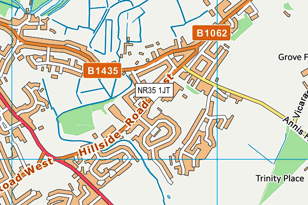 NR35 1JT map - OS VectorMap District (Ordnance Survey)