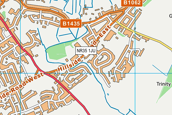 NR35 1JU map - OS VectorMap District (Ordnance Survey)