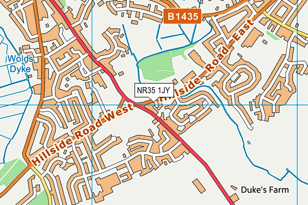 NR35 1JY map - OS VectorMap District (Ordnance Survey)