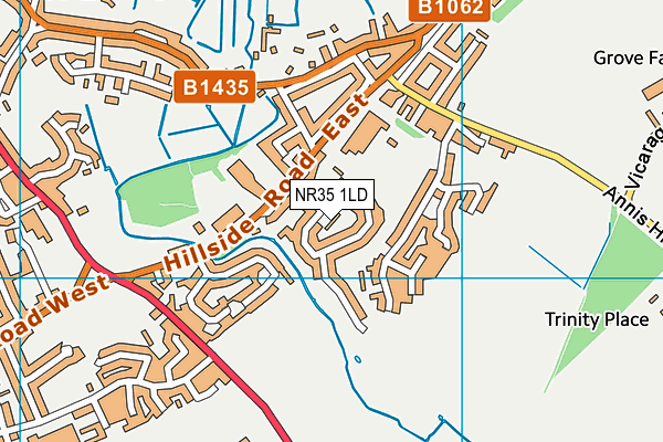 NR35 1LD map - OS VectorMap District (Ordnance Survey)