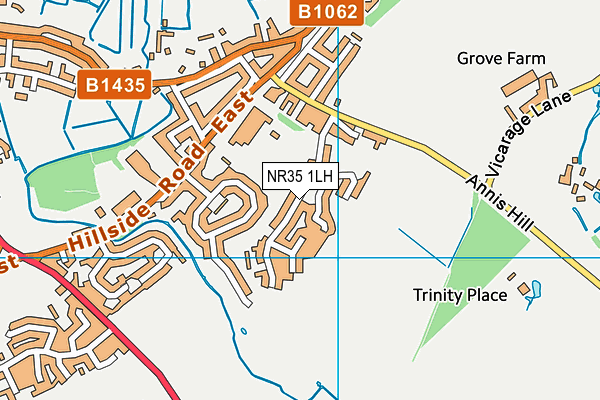 NR35 1LH map - OS VectorMap District (Ordnance Survey)